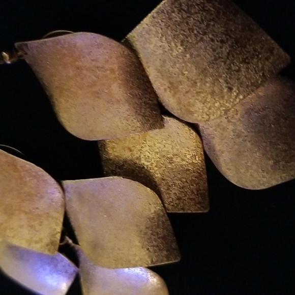 Gold Leaf Earrings - Picture 6 of 7